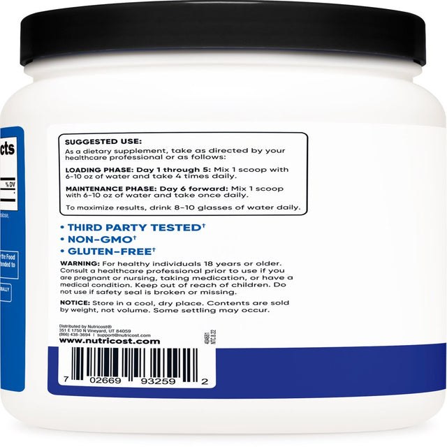 Nutricost Creatine Monohydrate Supplement Powder (500 Grams) (Blue Raspberry)