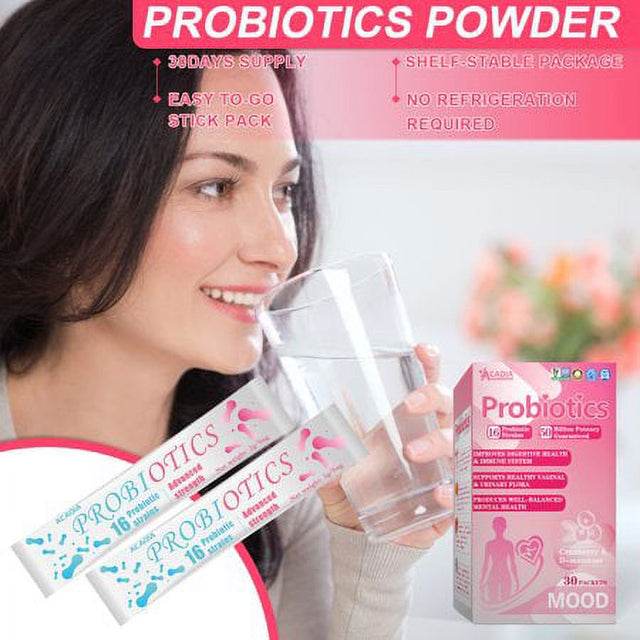 Ushining Acadia Probiotics for Women, Cranberry Probiotic 50 Billion Potency Guaranteed