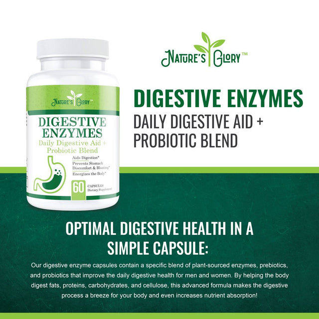 Digestive Enzymes with Probiotics and Prebiotics for Digestive Health, Improved Energy, and Common Gut Issues - 120 Capsules