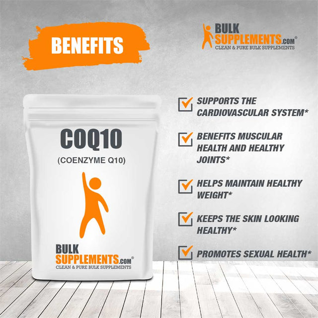 Bulksupplements.Com Coenzyme Q10 (Coq10) Powder - Coenzyme Q10 200Mg - Antioxidant Powder - Heart Supplement - Co Q10 (50 Grams - 1.8 Oz)