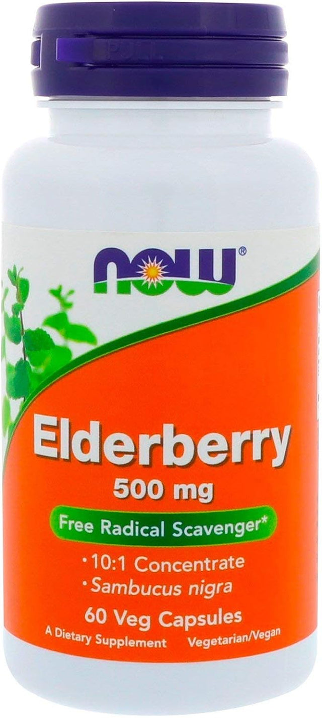 Now Foods Elderberry Extract, 60 Caps / 500Mg ( Multi-Pack)