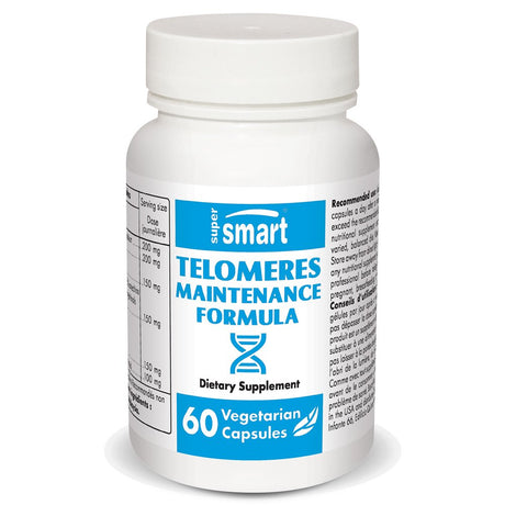 Supersmart - Telomeres Maintenance Formula - Longevity & anti Aging Supplement - DNA Protect | Non-Gmo & Gluten Free - 60 Vegetarian Capsules