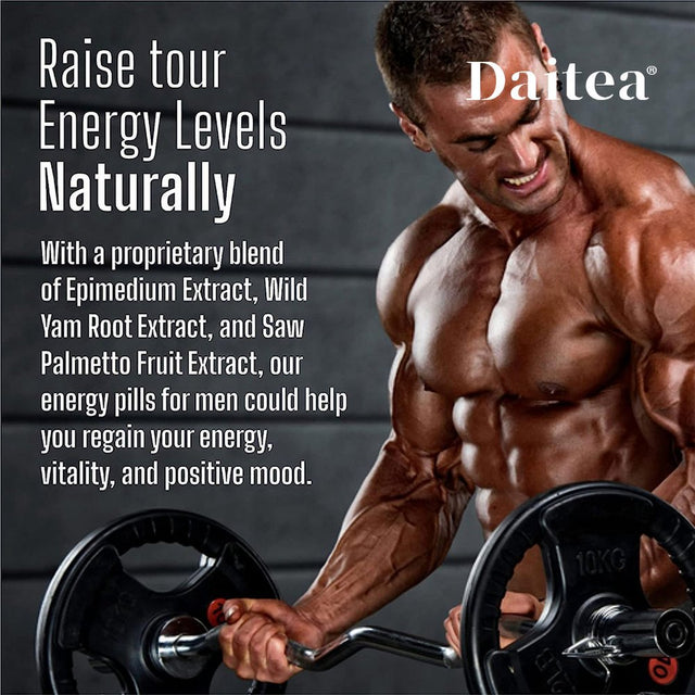 Daitea Male Enhancement - Muscle Builder - Anabolic Muscle Builder and Energy Booster for Men - Vitamins & Minerals - Daily Supplement for Men