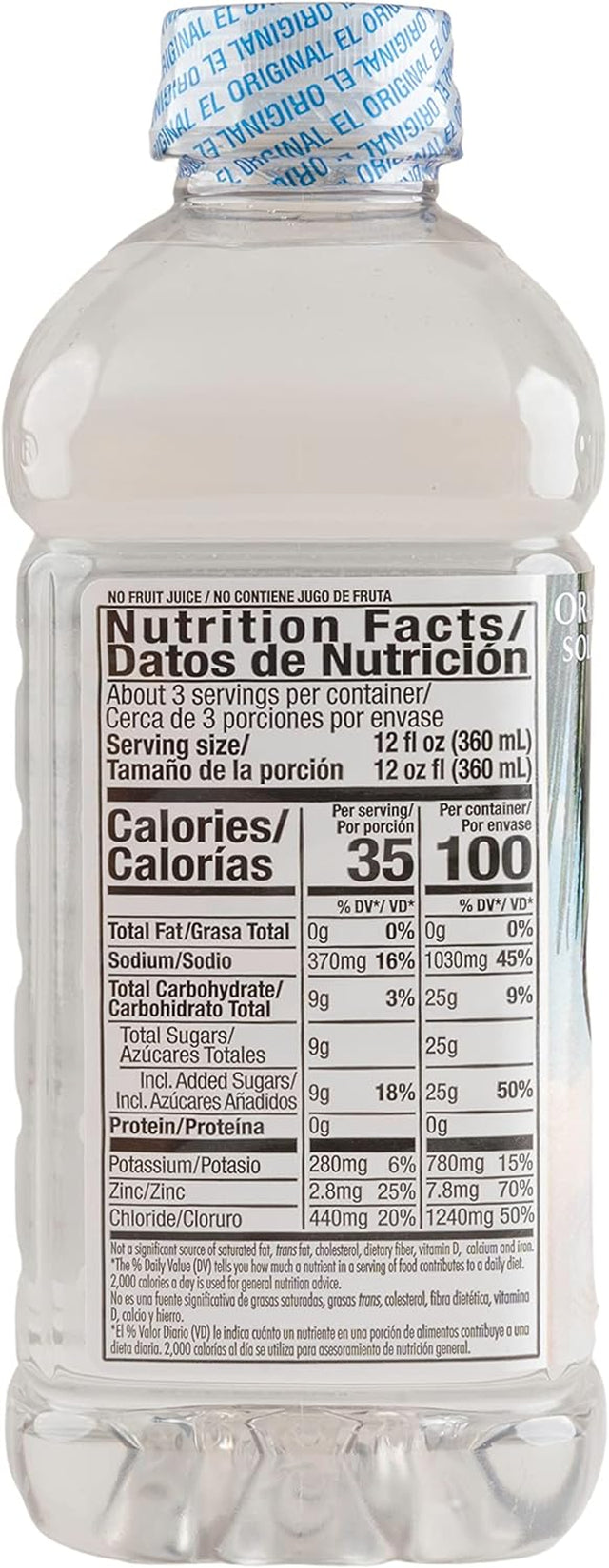 Suero Oral Electrolyte Solution for Children & Adults, Rehydrates, Restores Minerals and Nutrients, Coconut Flavor (33.8 Fl Oz/Pack of 1)