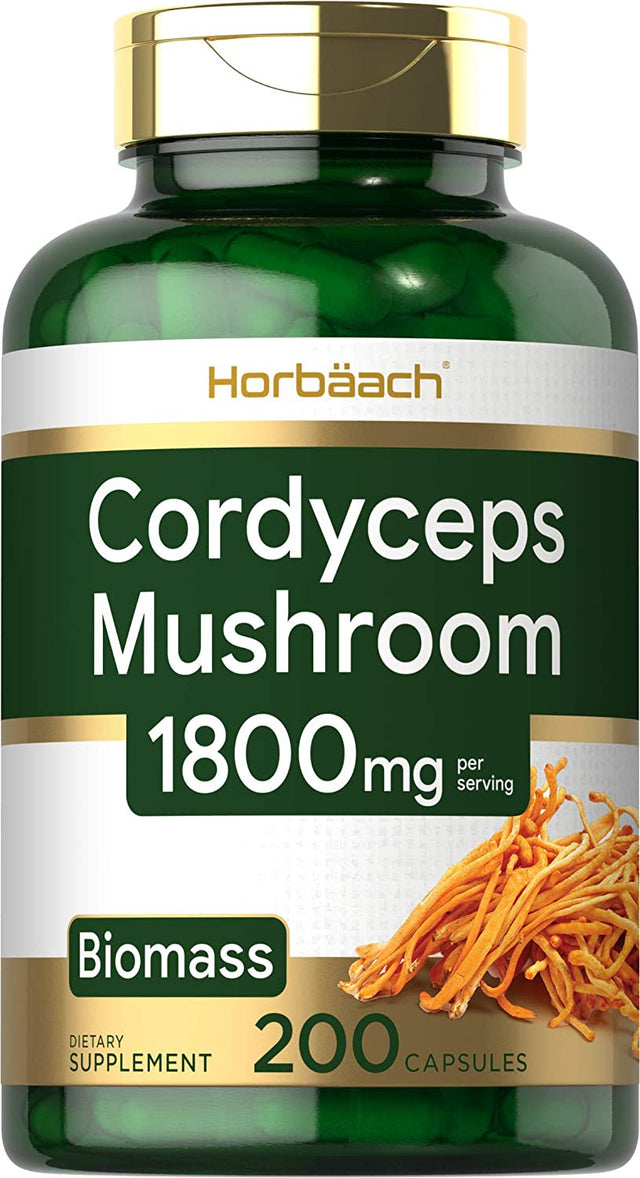 Cordyceps Sinensis Mushroom Extract | 2000Mg | 200 Capsules | by Horbaach