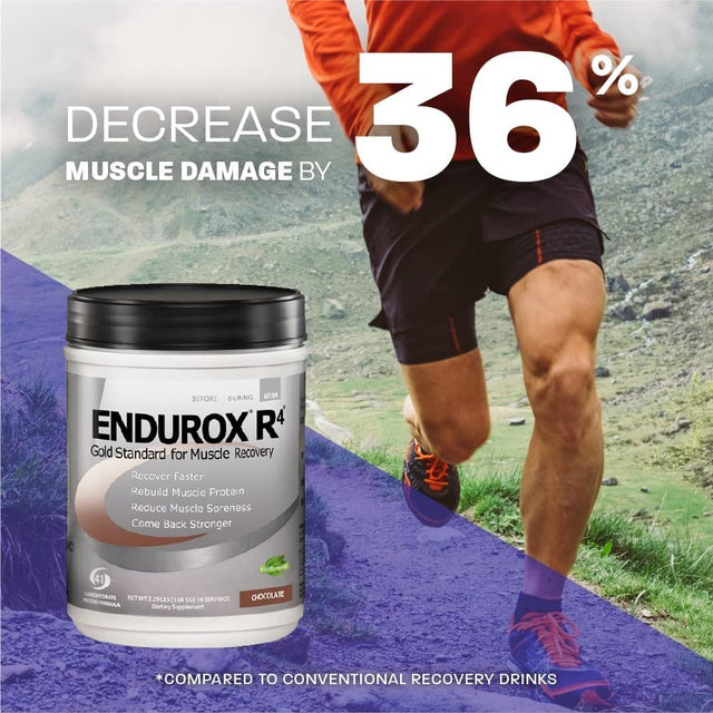 Pacifichealth Endurox R4, Post Workout Recovery Drink Mix with Protein, Carbs, Electrolytes and Antioxidants for Superior Muscle Recovery, Net Wt. 4.56 Lb, 28 Serving (Tangy Orange)