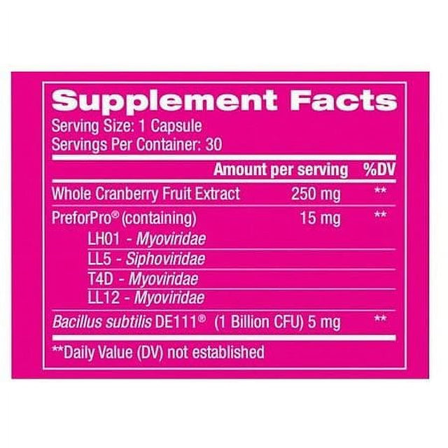 FLORAJEN Triple Action Women'S Pre + Probiotic + Cranberry - 30 Capsules