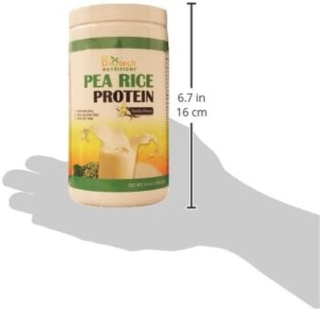 Biotech Nutritions Pure Non-Gmo Pea Rice Protein, Vanilla, 16 Ounce