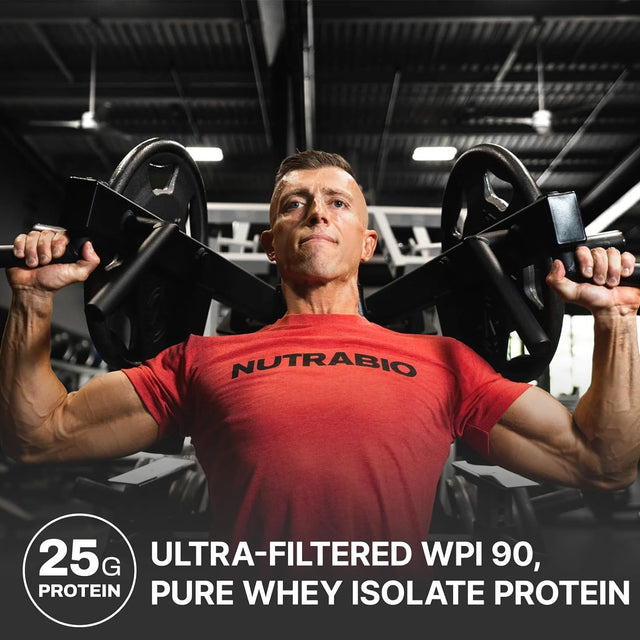 Nutrabio Whey Protein Isolate Supplement – 25G of Protein per Scoop with Complete Amino Acid Profile - Soy and Gluten Free Protein Powder - Zero Fillers and Non-Gmo - Alpine Vanilla - 2 Lbs