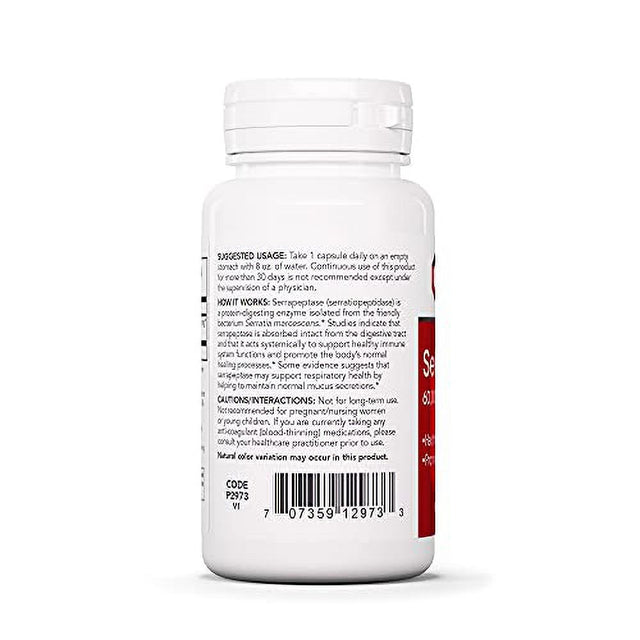 Protocol Serrapeptase - Protein Digestive Enzymes - Gut Health - 60 Veg Caps