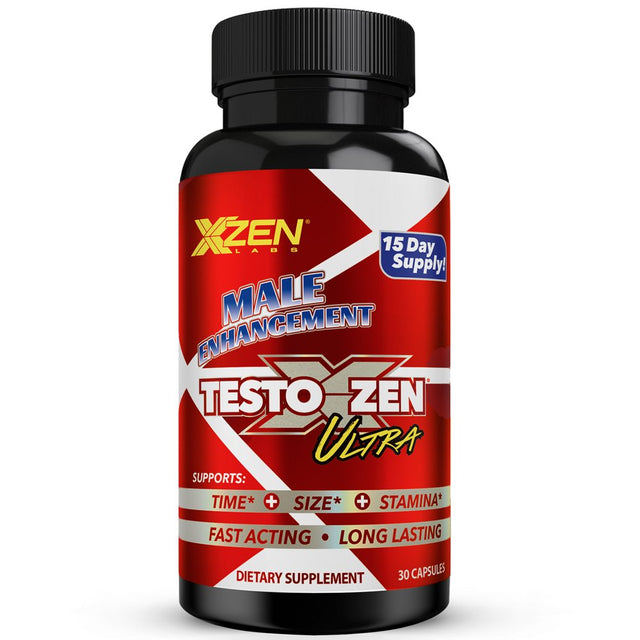 XZEN Testoxzen Ultra Men'S Performance Supplement Horny Goat Weed 30 Capsules