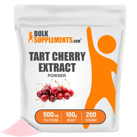 Bulksupplements.Com Tart Cherry Extract - Tart Cherry Powder - Sour Powder - Cherry Extract for Baking (100 Grams)