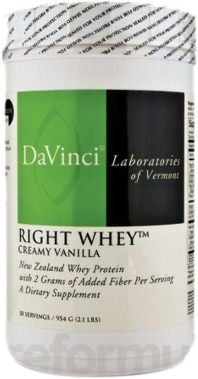 Davinci Laboratories of Vermont Right Whey Protein, Vanilla, 30 Count