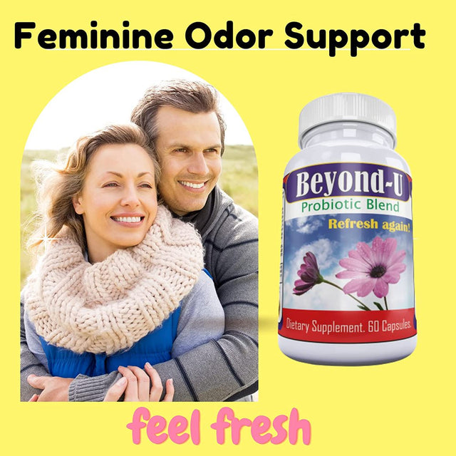 Beyond-U Women Probiotic Supplement Feminine Odor Control Female Cleanse Support Women Wellness 60 Prebiotic Pills