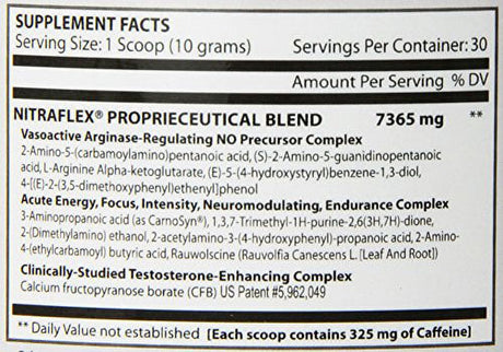 GAT Clinically Tested Nitraflex, Testosterone Enhancing Pre Workout, Fruit Punch,300 Gram