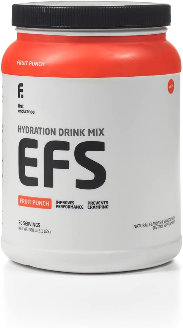 FIRST ENDURANCE EFS Energizing Hydration Mix, Fruit Punch (30 Servings) - Isotonic Formula Developed for Athletes and Sports Performance…