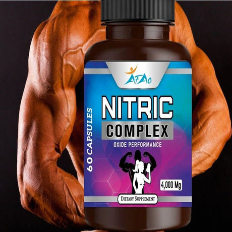 Nitric Oxide Complex 4000Mg L-Arginine Muscle Pump Growth 60 Pills