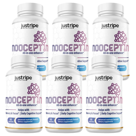 6 Pack Nooceptin - Cognitive Enhancer Capsules for Cognition and Focus