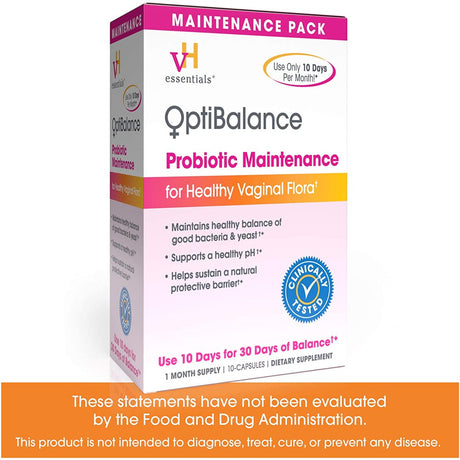 Vh Essentials Optibalance Women'S Probiotic Maintanance for Ph Balance and Vaginal Health - 10 Count