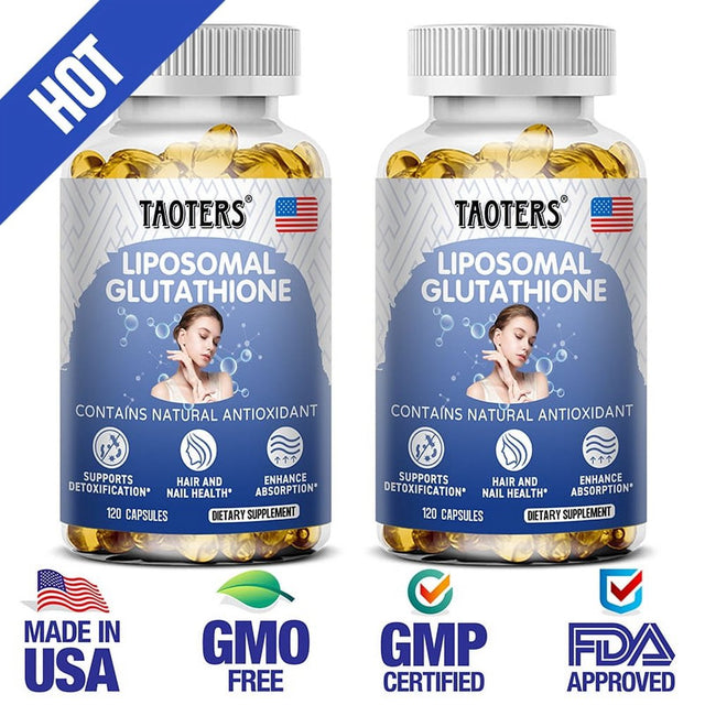 TAOTERS Liposomal Glutathione Supplement Capsules - Immune Health Support, Liver Support, Skin Support