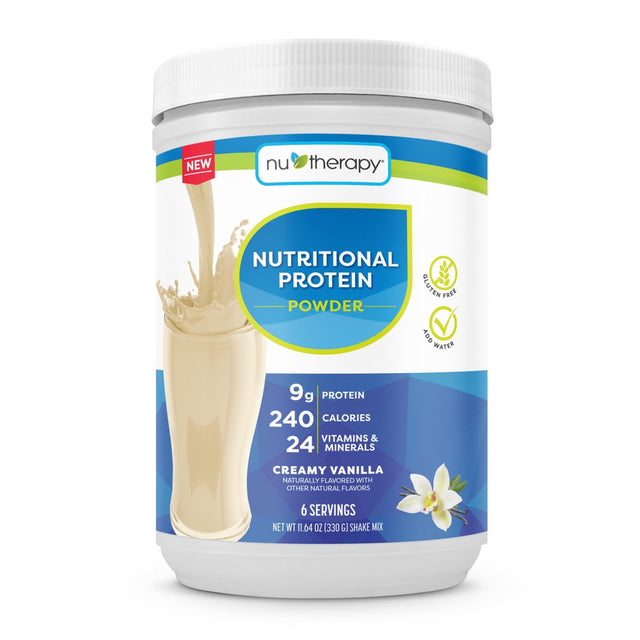 Nutherapy Nutritional Protein Powder, Creamy Vanilla, 330G, 6 Servings