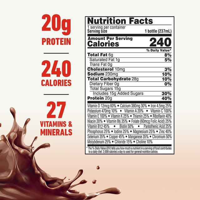 Boost High Protein Complete Nutritional Drink, Rich Chocolate, 8 Oz, 12-CT