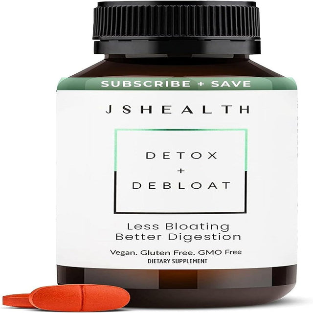 Jshealth Vitamins Detox and Debloat Liver Health Formula , Liver Detox Pills , Debloating Formula with Milk Thistle, Turmeric, Fennel , Liver Cleanse Supplement (60 Capsules) 60 Count (Pack of 1)