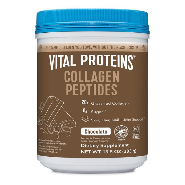 Vital Proteins Collagen Peptides Powder, Promotes Hair, Nail, Skin, Bone and Joint Health, Chocolate, 13.5 Oz, Pack of 1