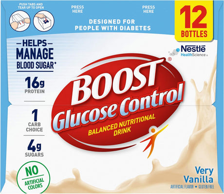 Boost Glucose Vanilla Delight, 8Oz , Pack of 12