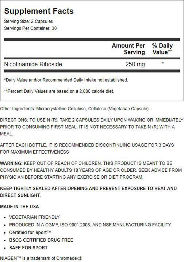 High Performance Nutrition Nad3 Nad+ Booster 60 Veg Caps