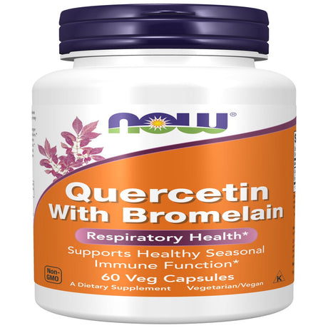 NOW Supplements, Quercetin with Bromelain, Balanced Immune System*, 60 Veg Capsules