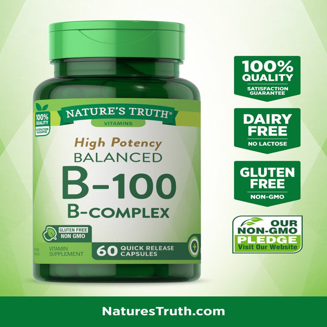 B-100 Complex Vitamin | 60 Capsules | by Nature'S Truth