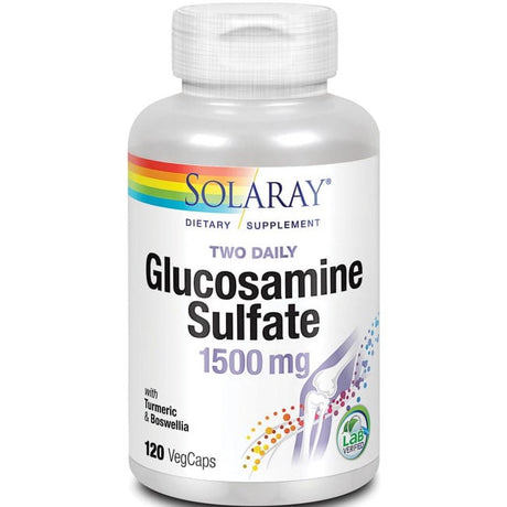 Solaray Two Daily Glucosamine Sulfate 1,500 Mg 120 Veg Caps