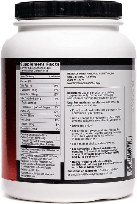 PROVOSYN. the Original Ultra-Premium Whole Egg, Milk (Casein + Whey) and Beef Protein Powder. Fast Muscle Building + Recovery. Perfect for Hard Gainers. Vanilla Flavor, 616 G the Mature Users Protein.