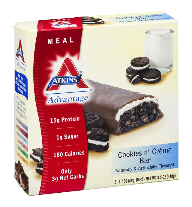 Atk Adv 5Pk Cookies & Cre Size 9.0Z Atkins Advantage 5Pk Cookies & Cream 9Oz6