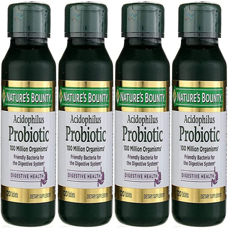 "Natures Bounty Probiotics Dietary Supplement, Supports Digestive and Intestinal Health, Probiotic Acidophilus, Tablets, Pack Of"