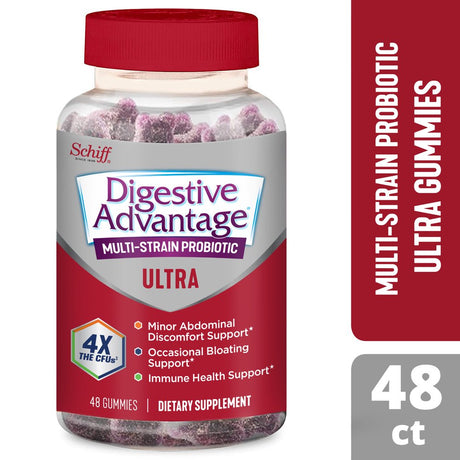 Digestive Advantage 2 Billion CFU Multi-Strain Probiotic Gummies (48 Count), Helps Relieve Minor Abdominal Discomfort & Occasional Bloating*, Supports Digestive & Immune Health*