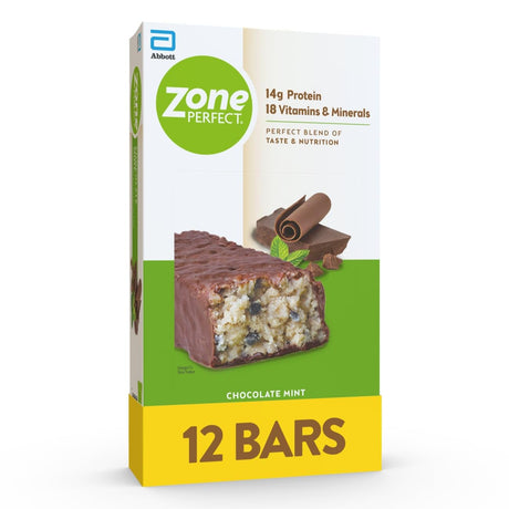 Zone Perfect All Natural Nutrition Bar, Chocolate Mint, 1.76-Ounce Bars in 12-Count Boxes (Pack of 2)