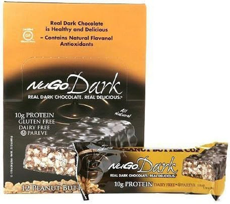 Nugo Nutrition Bar Bar Nugo Dark P/BTR Cup 1.76 Oz 12 Cs