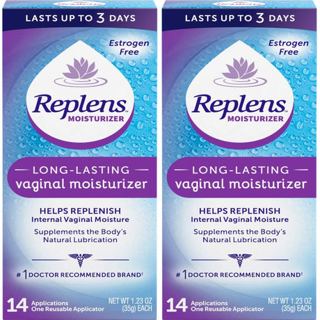 Replens Long Lasting Vaginal Moisturizer, 14 Ct, 1.23 Oz, 2 Pack