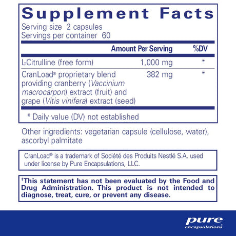 Pure Encapsulations Nitric Oxide Ultra (Capsules) | Supplement to Support Nitric Oxide Production, Healthy Blood Flow, and Vascular Health* | 120 Capsules