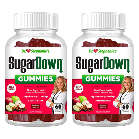 Dr. Stephanie’S Sugardown Gummies - Blood Sugar Gummies with Ceylon Cinnamon - 2 Pack