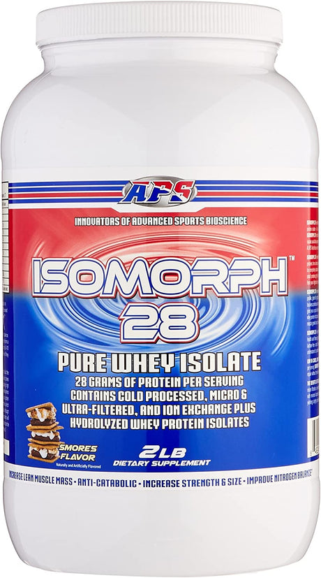 APS Nutrition Isomorph Protein Powder Supplement, Whey Protein Isolate, Ultra- Filtered, 28G Protein, S'Mores, 2 Pound (Pack of 1)