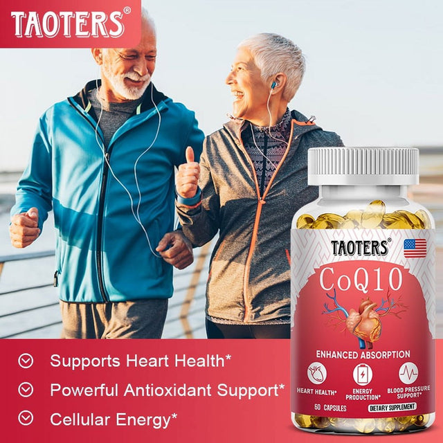 TAOTERS Coq10 Supplement - Supports Healthy Blood Pressure, Enhances Liver Function, and Supports Heart Health