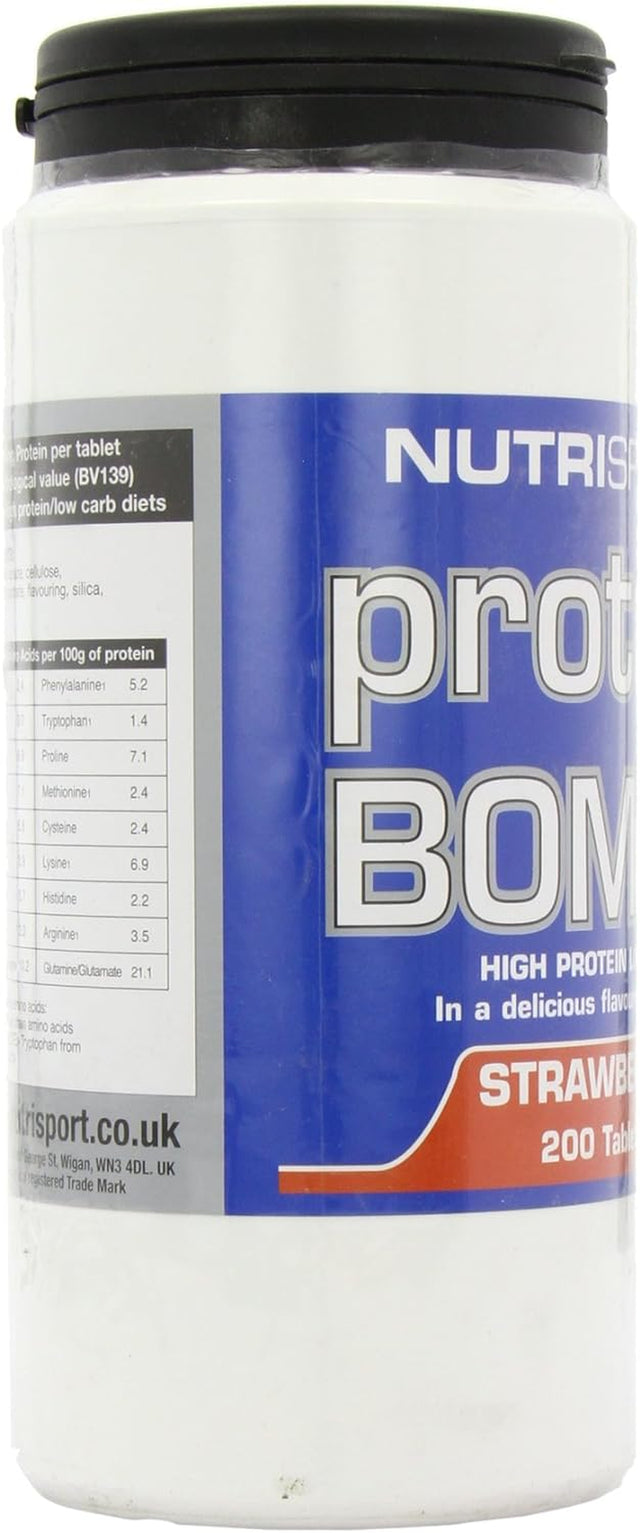 Nutrisport Protein Bombs - 200 Tabs - Strawberry