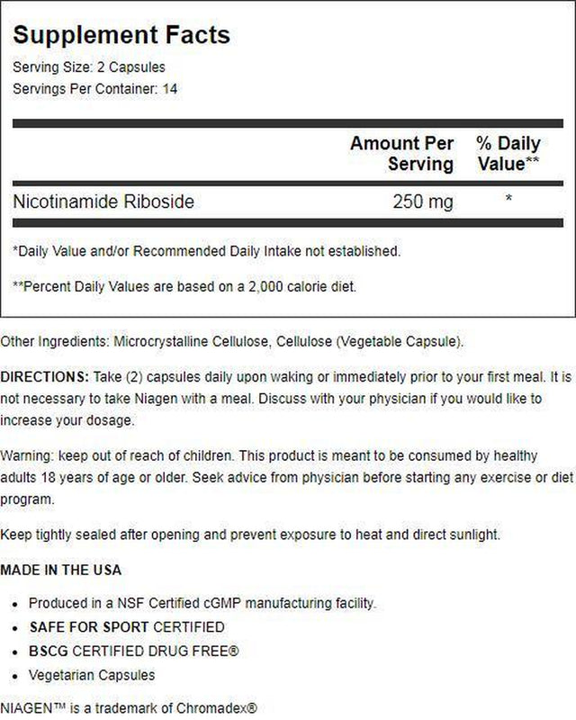 High Performance Nutrition Nad3 Nad+ Booster 30 Veg Caps