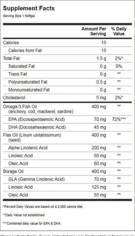 Natrol - Omega 3-6-9 Complex - 60 Softgels