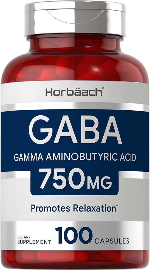 GABA 750Mg | 180 Capsules | Gamma Aminobutyric Acid Supplement | by Horbaach