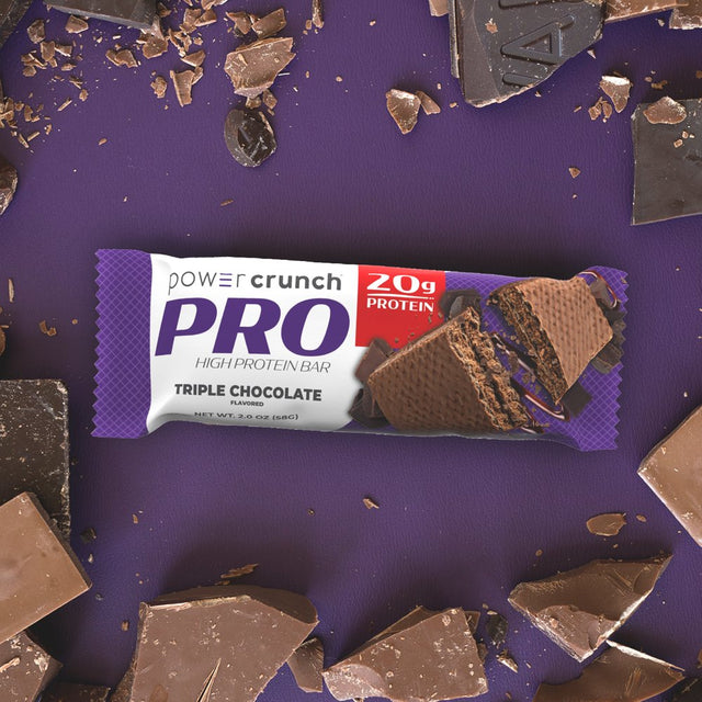 Power Crunch PRO Triple Chocolate High Protein Bar, 20G Protein, 2 Oz, 4 Ct