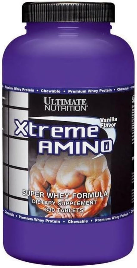 Ultimate Nutrition Xtreme Amino Dietary Supplement, Whey Protein Concentrate, Amino Acid Profile for Muscle Gainer, 330 Flavored Chewable Tablets